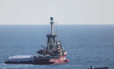 The Open Arms, a rescue vessel owned by a Spanish NGO, departs with humanitarian aid for Gaza from Larnaca, Cyprus, March 12, 2024 (Photo: Reuters) The Open Arms, a rescue vessel owned by a Spanish NGO, departs with humanitarian aid for Gaza from Larnaca, Cyprus, March 12, 2024 (Photo: Reuters)