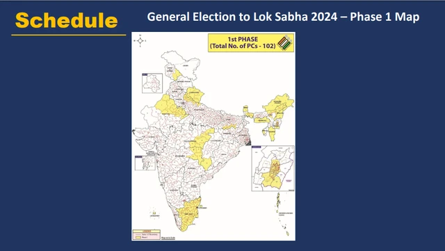 Phase 1 Lok Sabha election schedule Photo: Election Commission of India