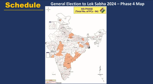 Phase 4 Lok Sabha election schedule Photo: Election Commission of India