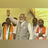 SCREENSHOT VIA @narendramodi: Prime Minister Narendra Modi waves during a public meeting in Palnadu, Andhra Pradesh, Sunday, March 17, 2024. (PTI Photo) SCREENSHOT VIA @narendramodi: Prime Minister Narendra Modi waves during a public meeting in Palnadu, Andhra Pradesh, Sunday, March 17, 2024. (PTI Photo)