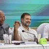 Mallikarjun Kharge, KC Venugopal, Rahul Gandhi CWC meeting
