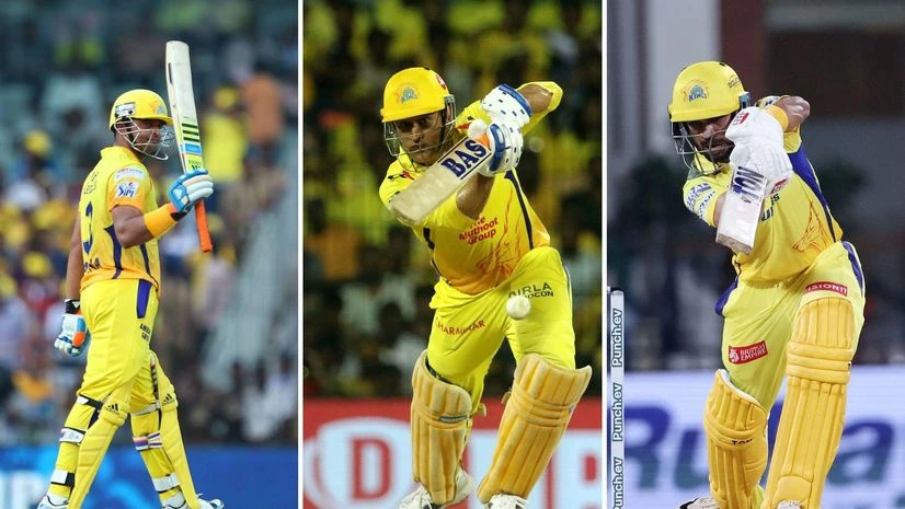 Suresh Raina, MS Dhoni, Ruturaj Gaikwad Suresh Raina, MS Dhoni, Ruturaj Gaikwad