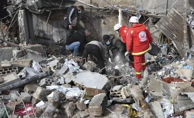 Israel's strikes into Lebanon heighten fear in communities with refugees Israeli airstrike, paramedic center rubble