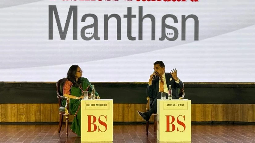 Amitabh Kant, G20 Sherpa & Former CEO, NITI Aayog, Govt. of India, in conversation with Nivedita Mookerji, executive editor, Business Standard, at Business Standard Manthan Amitabh Kant, G20 Sherpa & Former CEO, NITI Aayog, Govt. of India, in conversation with Nivedita Mookerji, executive editor, Business Standard, at Business Standard Manthan