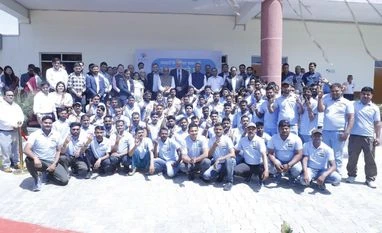 First batch of Indian workers left for Israel; govt urges to ensure safety The farewell event for the first batch of 60+ Indian construction workers going to Israel under the G2G agreement | Photo: X/@NaorGilon