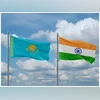 India-Kazakhstan flag, India Kazakhstan
