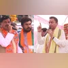 BJP candidate Vivek Bunty Sahu with MP CM Dr Mohan Yadav (Photo: Screen grab from video posted by @ANI on X) (left) and Congress candidate Nakul Nath during a public meeting (Photo: X/ @NakulKNath)