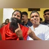 Ramdev, Acharya Balkrishna,vote,election 2024,voting