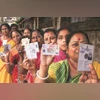 Voters at a polling station in Agartala on Friday. (Photo: PTI) Voters at a polling station in Agartala on Friday. (Photo: PTI)