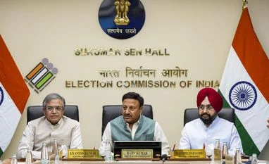 Rajiv Kumar, Gyanesh Kumar,Sukhbir Singh Sandhu,ECI Rajiv Kumar, Gyanesh Kumar,Sukhbir Singh Sandhu,ECI