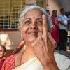 Nirmala Sitharaman,Nirmala,vote,voting,election