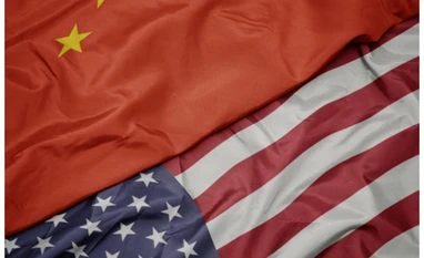 Tone and substance US China flag, US-China flag