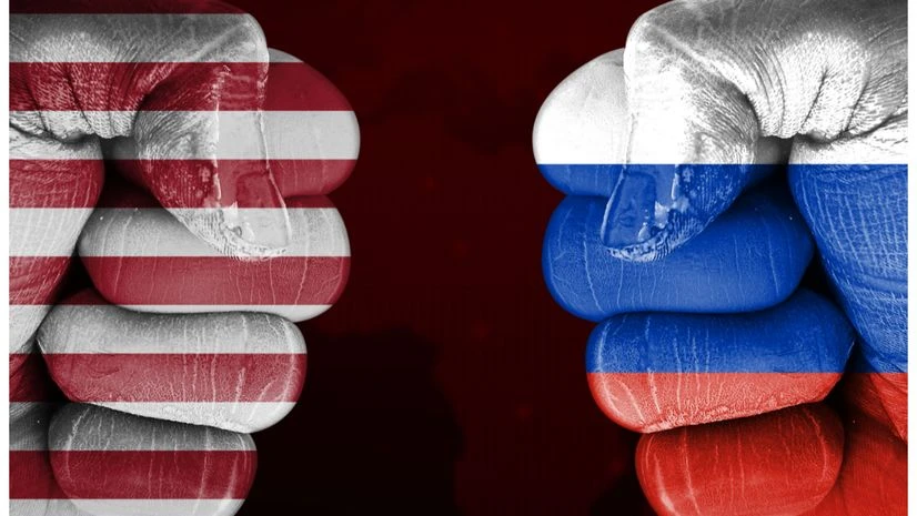 US-Russia, US Russia flag US-Russia, US Russia flag