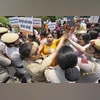 BJP protests near Delhi CM's residence, demands probe in Maliwal incident protest against Kejriwal,BJP protest