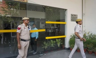 Delhi Police records AAP MP Swati Maliwal's statement in assault case Police outside AAP MP Swati Maliwal's house, in New Delhi, Thursday, May 16, 2024