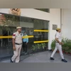 Police outside AAP MP Swati Maliwal's house, in New Delhi, Thursday, May 16, 2024