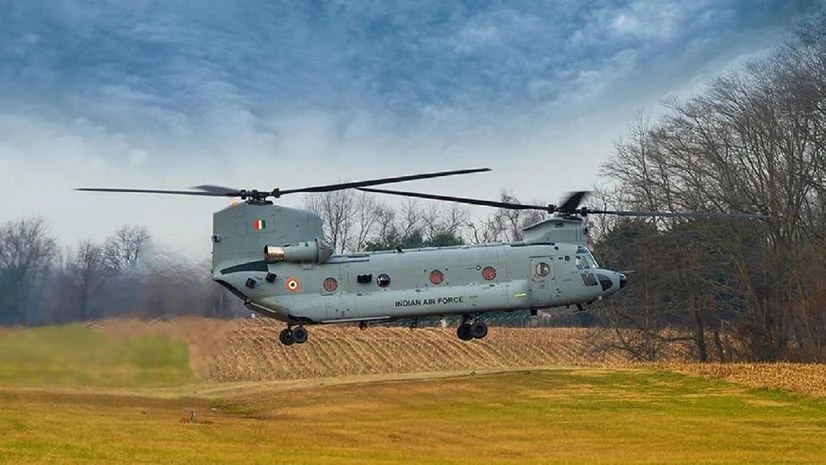 An actual CH-47F(I) Chinook helicopter An actual CH-47F(I) Chinook helicopter
