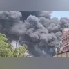 A major fire breaks our after boiler blast at a chemical factory in Dombivli | Photo: ANI A major fire breaks our after boiler blast at a chemical factory in Dombivli | Photo: ANI