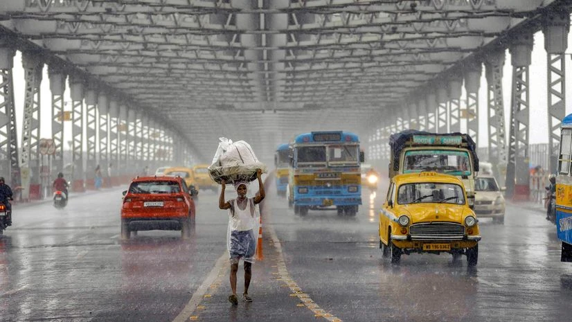 Rain, Rainfall, monsoon, Howrah Bridge Rain, Rainfall, monsoon, Howrah Bridge