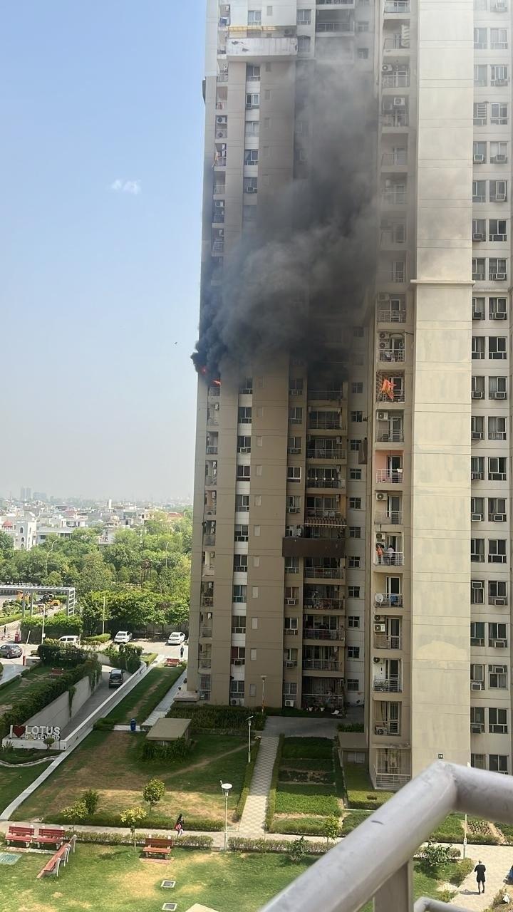 WATCH Split AC explodes in Noida apartment causing fire, no injuries