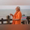 PM Modi performs 'Surya Arghya' at Kanyakumari's Vivekananda Rock Memorial Modi, Narendra Modi