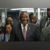 South African President Cyril Ramaphosa leaves the National Results Operations Center following the formal announcement of the results in South Africa's general elections in Johannesburg, South Africa South African President Cyril Ramaphosa leaves the National Results Operations Center following the formal announcement of the results in South Africa's general elections in Johannesburg, South Africa