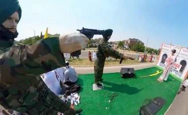 Indira Gandhi’s assassination float Indira Gandhi’s assassination float