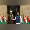 Prime Minister Narendra Modi meets Sultan of Oman Haitham Bin Tarik Prime Minister Narendra Modi meets Sultan of Oman Haitham Bin Tarik (Photo: ANI)