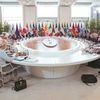 G7 leaders and heads of other nations at a session on AI, energy, Africa and West Asia, on Friday. (PHOTO: AP/PTI)