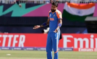 Hardik Pandya bowling in T20 World Cup 2024 Hardik Pandya bowling in T20 World Cup 2024. Photo: X