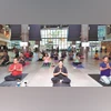 Preparations for the International Yoga Day challenge at German software firm SAP begin a month in advance | Photo: SAP