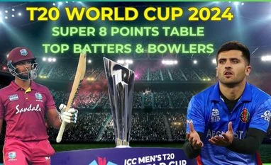 T20 World Cup 2024 Super 8 points table Group 1, 2; top batters and bowlers ICC T20 World Cup 2024 key stats