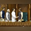 'Confident that you will allow us to speak': Rahul's message to Om Birla PM Modi, LoP Rahul Gandhi and Union Minister Kiren Rijiju greet Om Birla after being elected as the Speaker of the House of the 18th Lok Sabha, in New Delhi, Wednesday, June 26, 2024
