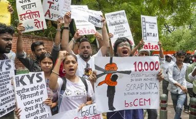 NEET Row: Indefinite sit-in enters 3rd day, students demand NTA scrapping Protest, NEET Protest, UGC NET Protest