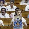 New Delhi: Congress MP Rahul Gandhi in the Lok Sabha during ongoing Parliament session, in New Delhi, Monday, July 1, 2024. (PTI Photo | Screenshot from Sansad TV)
