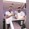 A-I cancels Newark-Delhi flight to ferry cricketers; DGCA asks for report Indian captain Rohit Sharma (right) and Suryakumar Yadav pose with the ICC Men’s T20 Cricket World Cup 2024 trophy onboard the Air India flight to Delhi photo: pti