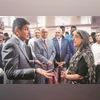 CJI DY Chandrachud (left) with Sebi Chairperson Madhabi Puri Buch during the inauguration of new office premises of SAT in Mumbai on Thursday CJI DY Chandrachud (left) with Sebi Chairperson Madhabi Puri Buch during the inauguration of new office premises of SAT in Mumbai on Thursday