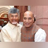 Andhra CM Naidu meets Defence Minister Rajnath Singh in Delhi today N Chandrababu Naidu, Chandrababu, Naidu, Rajnath Singh, Rajnath