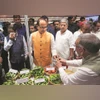 Agri Minister Shivraj Singh Chouhan at an exhibition during ICAR Foundation and Technology Day in New Delhi on Tuesday