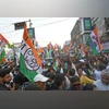 TMC accuses BJP of 'state-sponsored terror' after Tripura office vandalism TMC, TMC rally, TMC flag