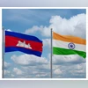 14 nationals trapped in cybercrime scam in Cambodia rescued: Indian Embassy India Cambodia flag, India-Cambodia flag