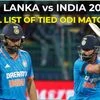 India vs Sri Lanka tied match list