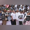 INDIA bloc stages protest against GST on health, life insurance premiums Protest, Bangladesh Protest, Rahul Gandhi, Rahul, Sharad Pawar, Sharad, NCP President