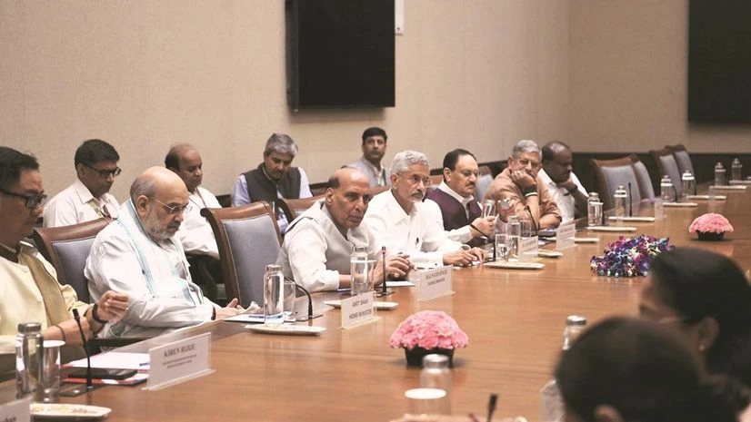 External Affairs Minister S Jaishankar, Defence Minister Rajnath Singh, and Home Minister Amit Shah at an all-party meeting about the ongoing developments in Bangladesh, in Parliament House on Tuesday | Photo: PTI External Affairs Minister S Jaishankar, Defence Minister Rajnath Singh, and Home Minister Amit Shah at an all-party meeting about the ongoing developments in Bangladesh, in Parliament House on Tuesday | Photo: PTI