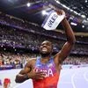 USA's Noah Lyles after winning 100m sprint in Paris (Pic-Twitter)