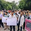 Protest, Students Protest, New Delhi Students Protest, Medical students Protest