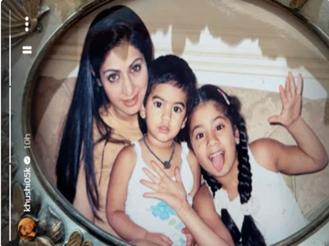 Sridevi's 61st birthday: Husband Boney kapoor with daughters wish the actor | Entertainment News Actor Sridevi with both her daughters