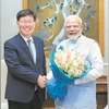 Google begins assembling Pixel 8 in India, plans major manufacturing shift Foxconn Chairman Young Liu (left), who is visiting India, met Prime Minister Narendra Modi and is expected to meet with senior Meity officials to discuss expansion plans