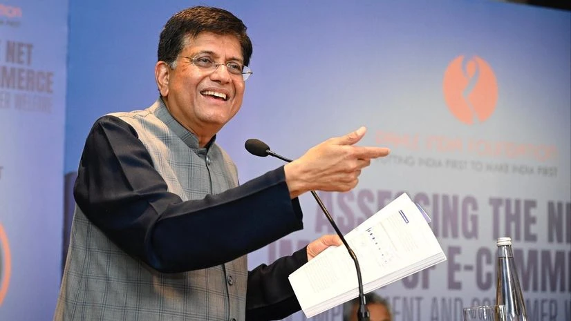Union Commerce Minister Piyush Goyal speaking at a launch event for a report on the net impact of e-commerce on employment and consumer welfare Union Commerce Minister Piyush Goyal speaking at a launch event for a report on the net impact of e-commerce on employment and consumer welfare