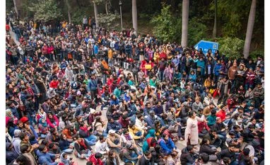 JNU V-C meets protesting students, urges them to end hunger strike Students protest, Student protest